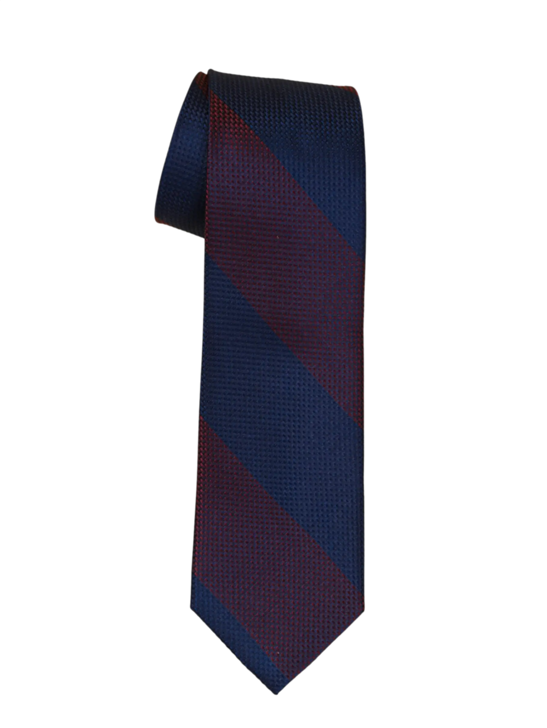 Stripes Maroon Navy Silk