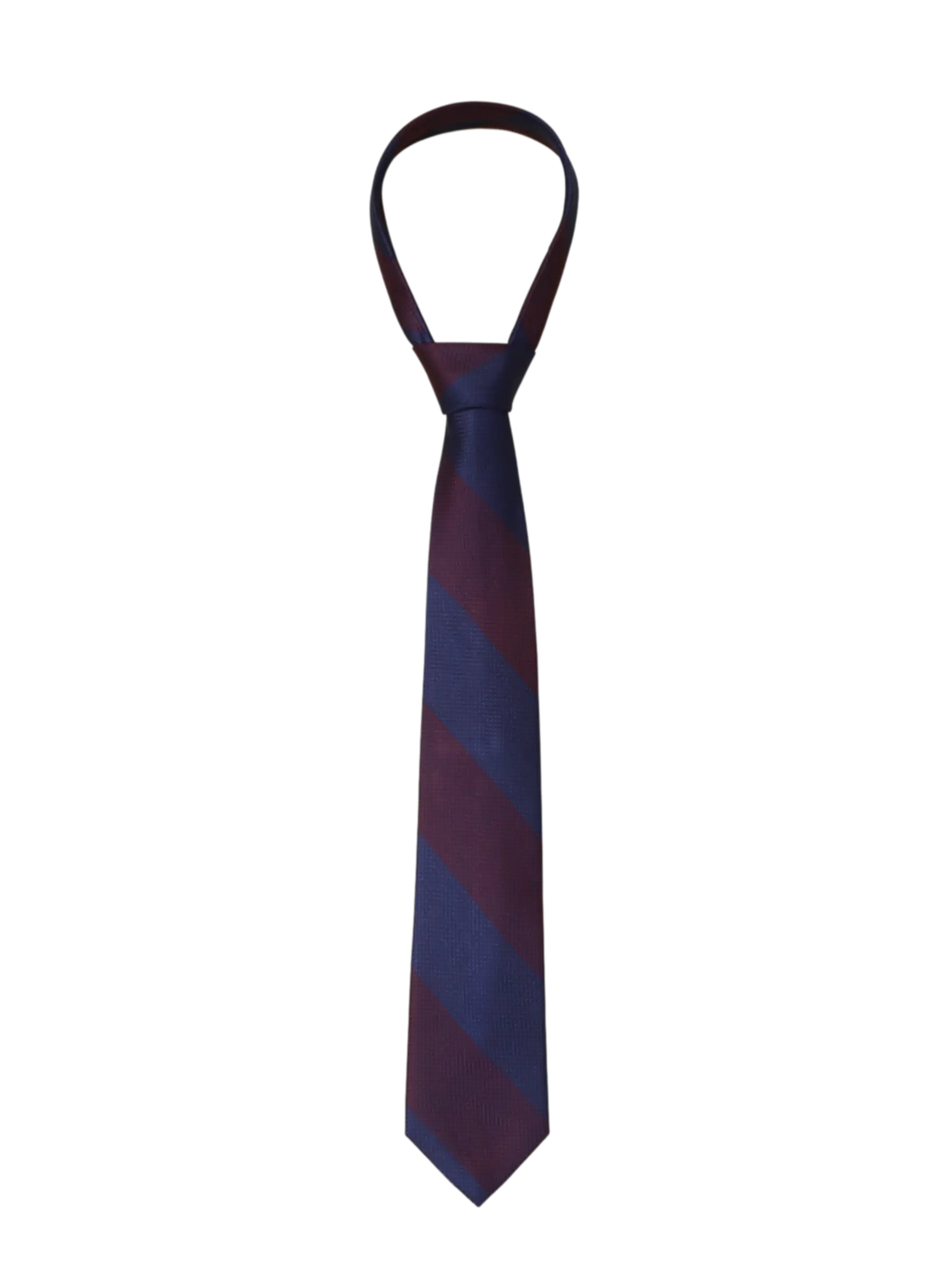 Stripes Maroon Navy Silk 3