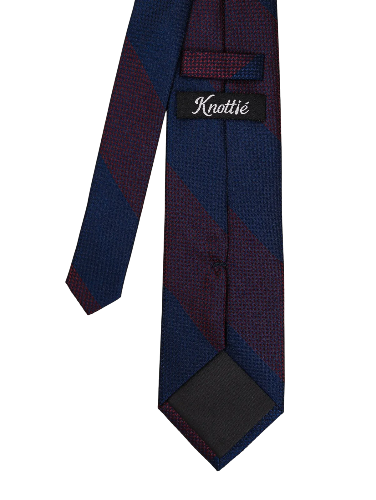 Stripes Maroon Navy Silk 4