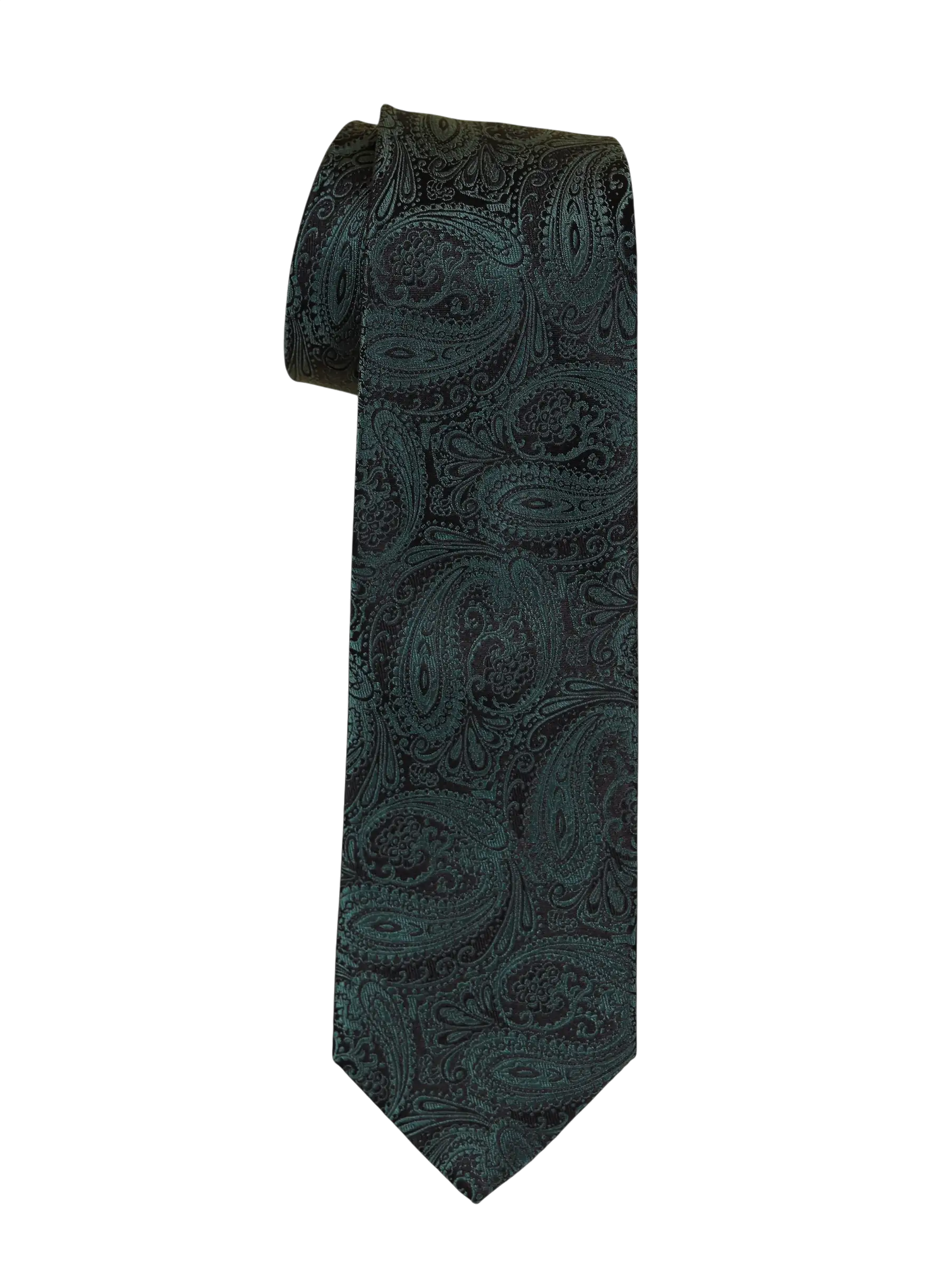 Paisley Emerald Green Silk