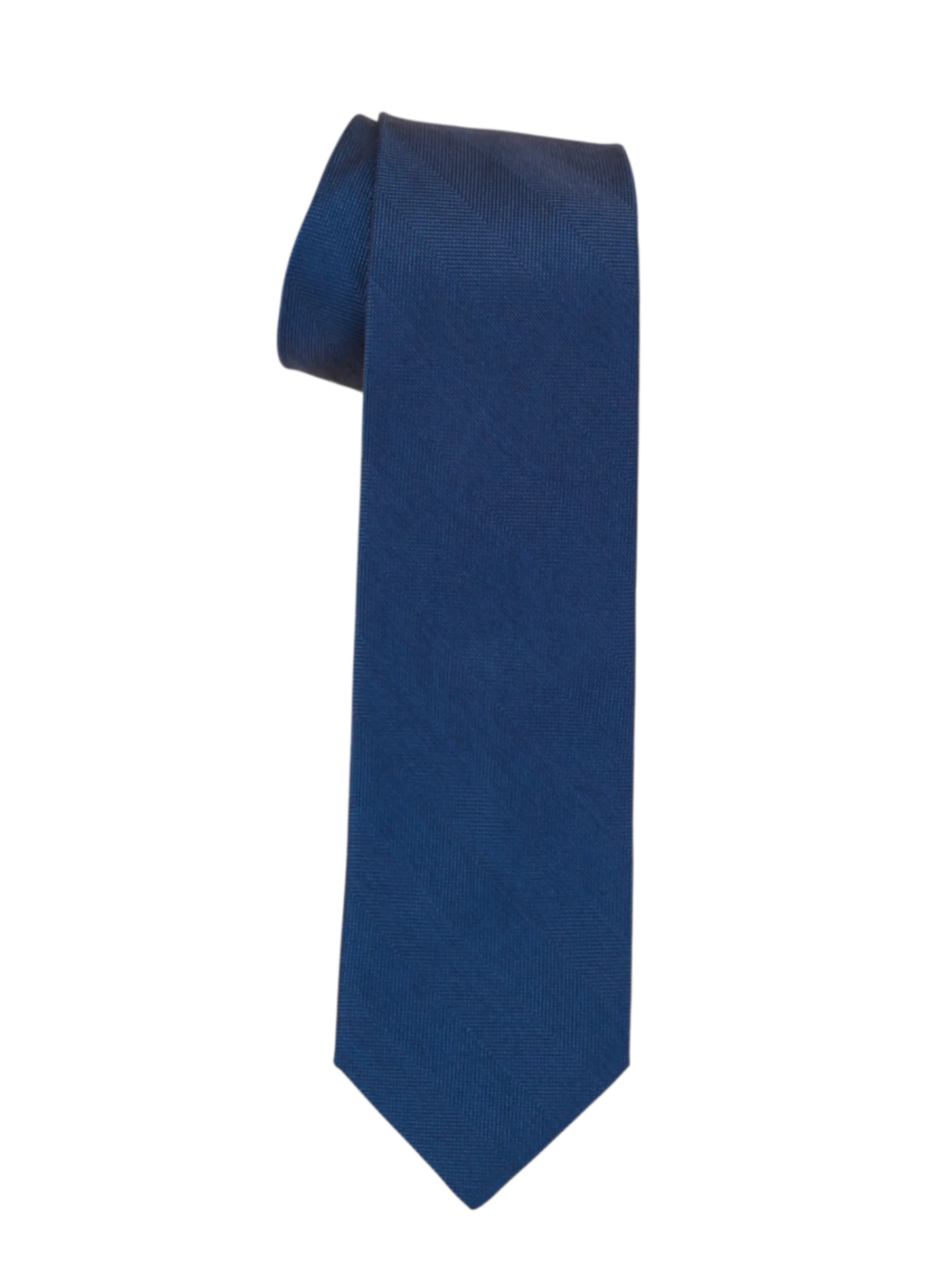 Herringbone Navy Silk Cotton
