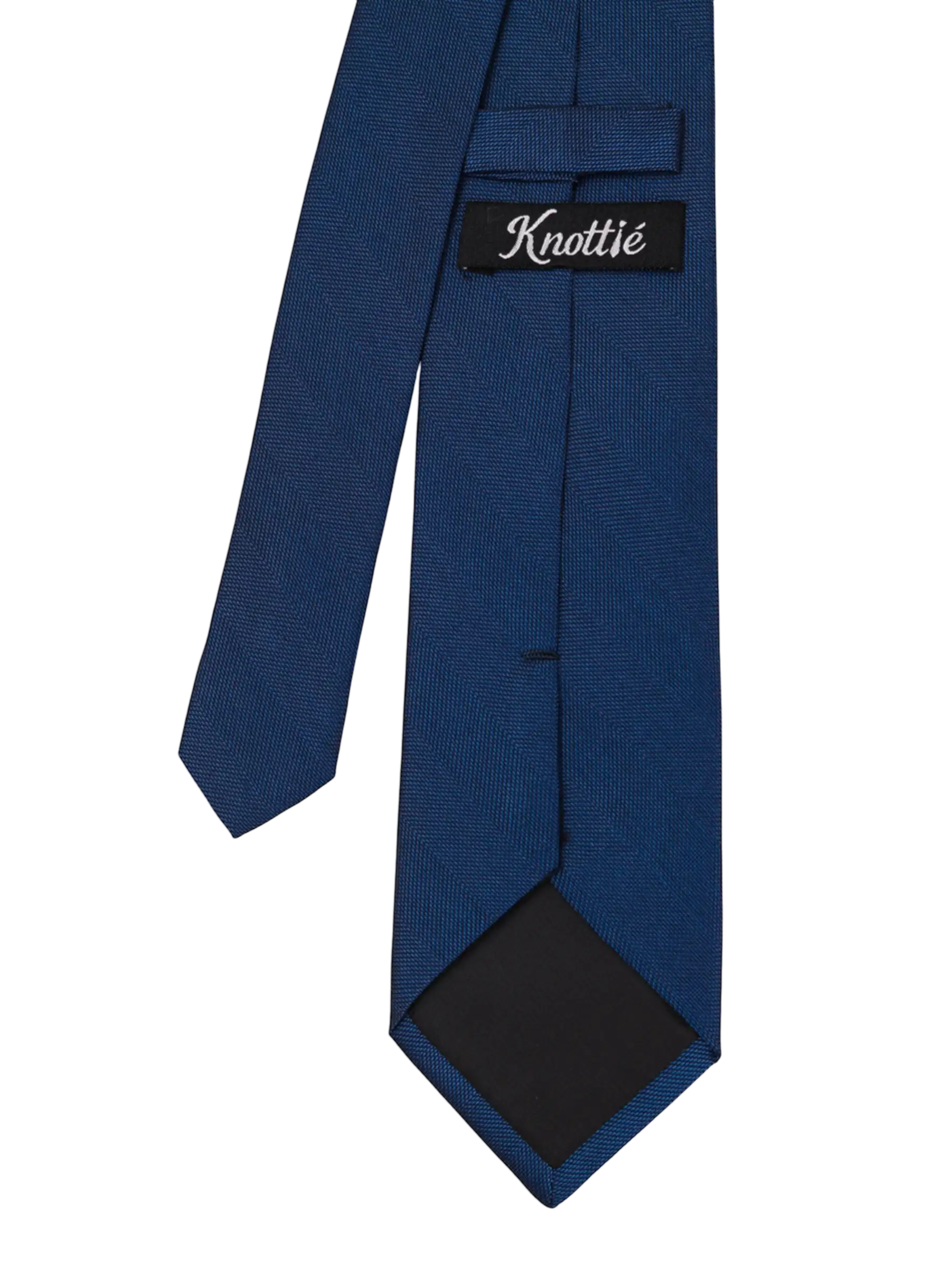 Herringbone Navy Silk Cotton 4