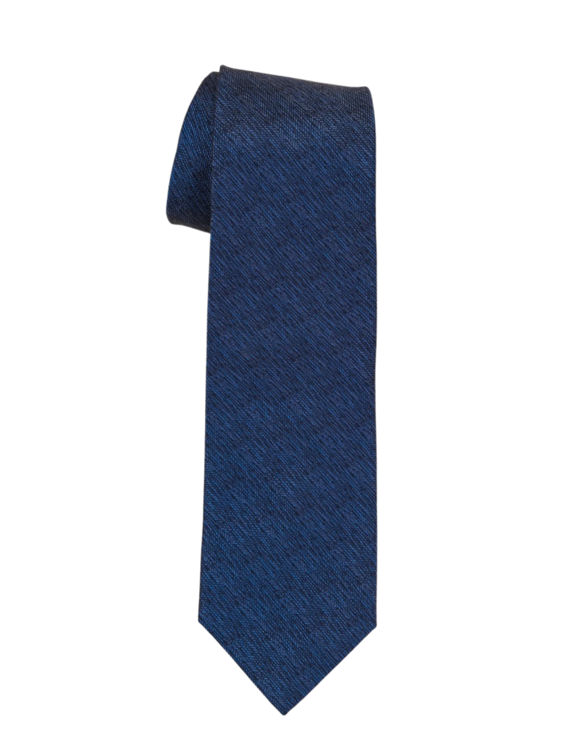 Herringbone Navy Jeans Silk Cotton