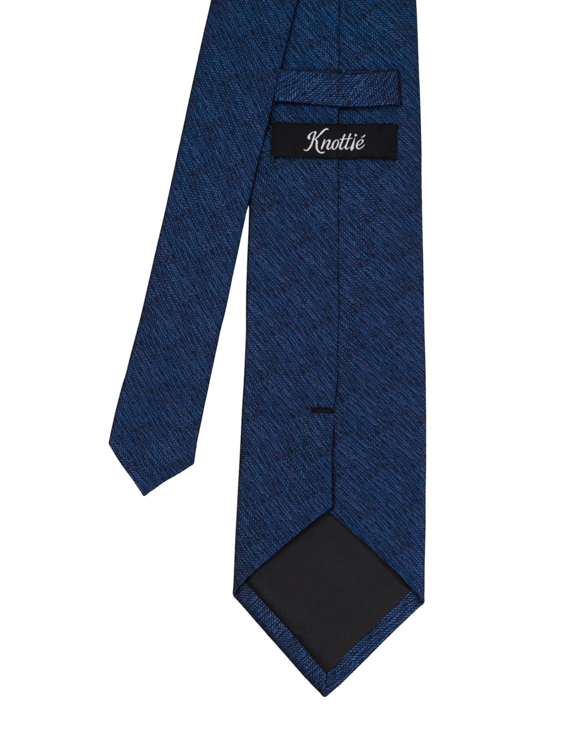 Herringbone Navy Jeans Silk Cotton 3