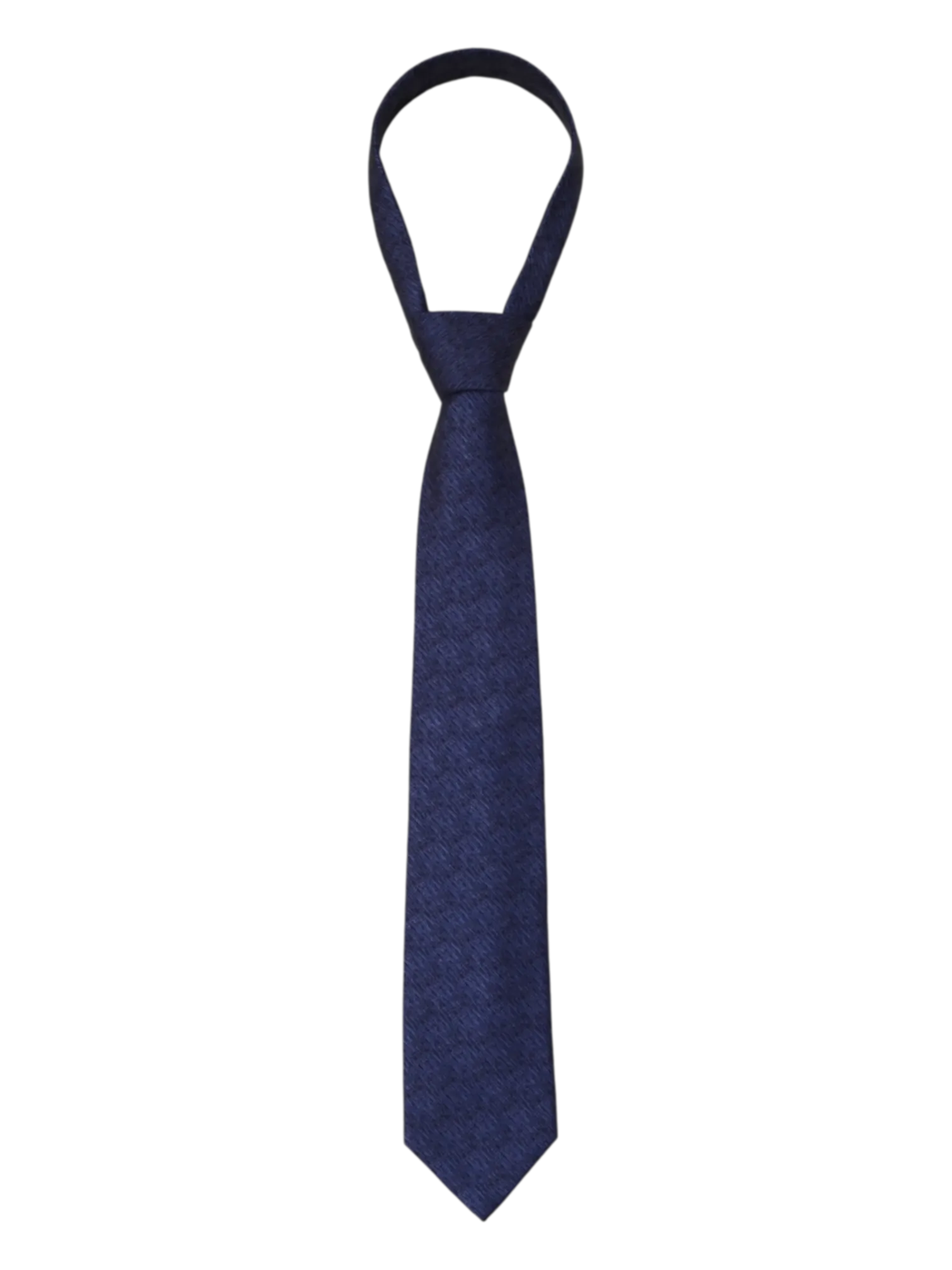 Herringbone Navy Jeans Silk Cotton 4